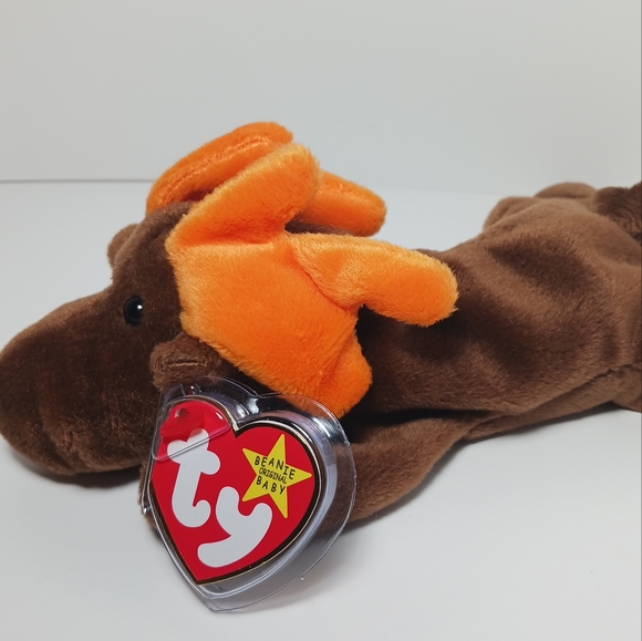 Ty Beanie Baby Chocolate the Moose DOB April 27, 1993 - Picture 3 of 12